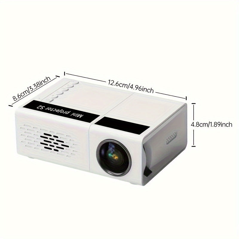 200ANSI 1280*720P Dual WiFi Portable Mini Projector - Supports 1080P, Same Screen, Dual WiFi Connection, Home Theater and Outdoor Movie Night - Compact and Lightweight Design
