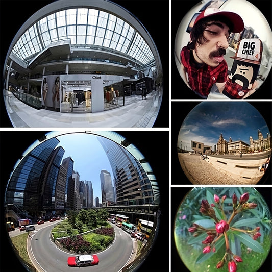 3-in-1 Universal Smartphone Camera Lens Kit, Fisheye, Wide Angle, Macro Lenses, Glass Material, Clip-On Mobile Photography Accessories