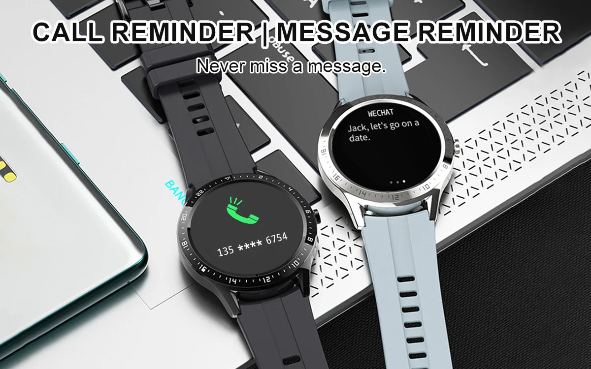 Fitness Tracker Smart Watch 1.28 Inch HD Display Sports Smartwatch Health Monitoring IP67 Waterproof Watches Men Women