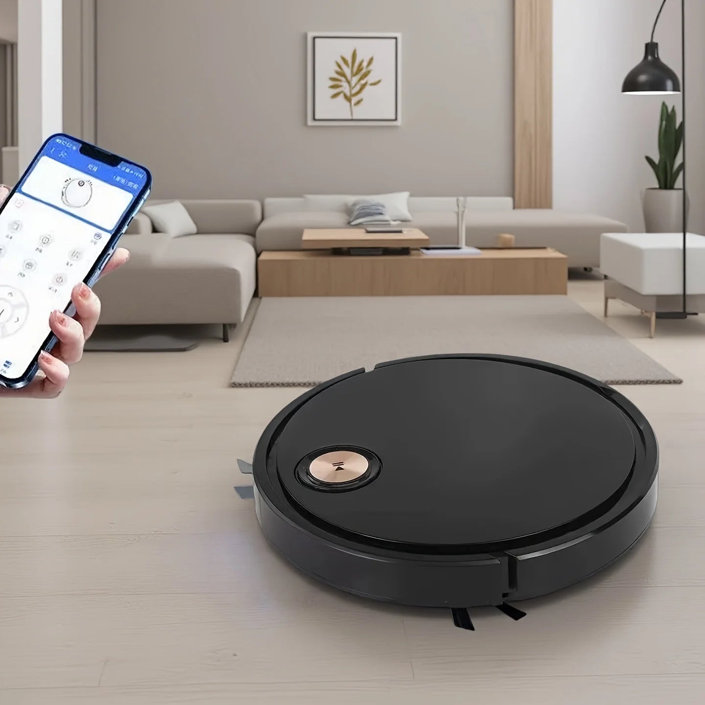 Smart robot vacuum cleaner with APP remote control, suitable for busy families, multi-functional floor cleaning sweeper