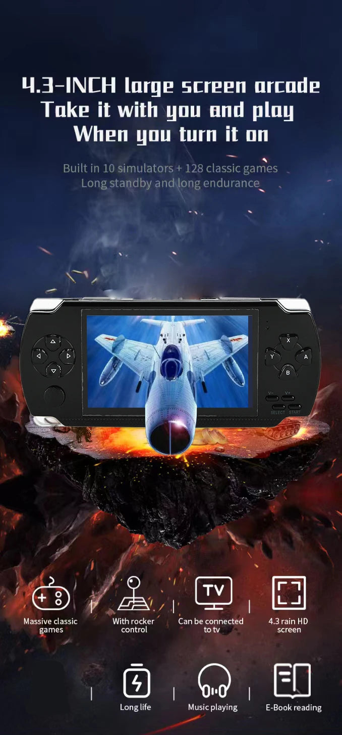 Handheld Portable Retro Video Game Console Videogame Arcade Player for Children Mini Machine Emulator Retrogame Gaming Station