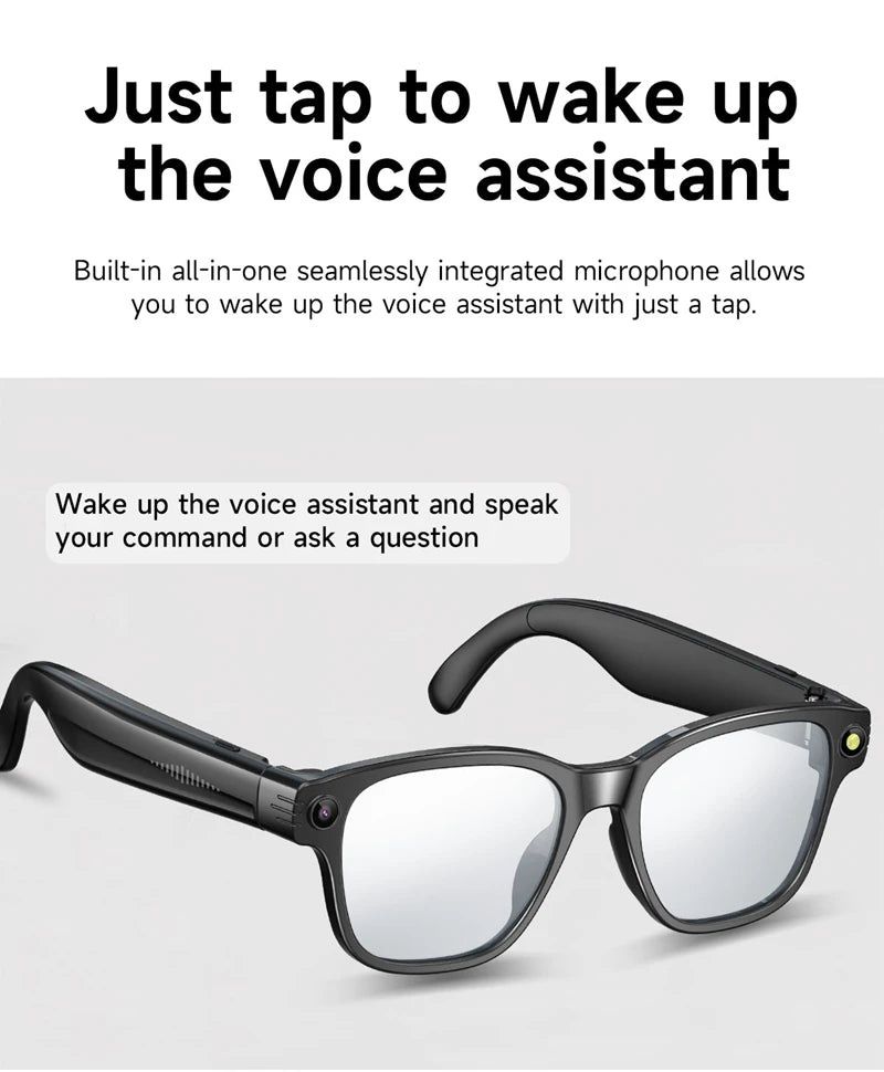 AI Smart Glasses 8 Million Camera Bluetooth Sunglasses Shoot Audio Call Video Music Player Multifunctional Smart Glasses