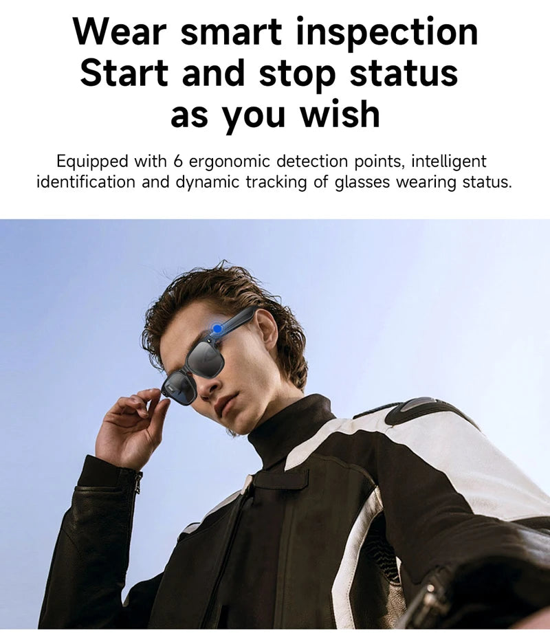 AI Smart Glasses 8 Million Camera Bluetooth Sunglasses Shoot Audio Call Video Music Player Multifunctional Smart Glasses