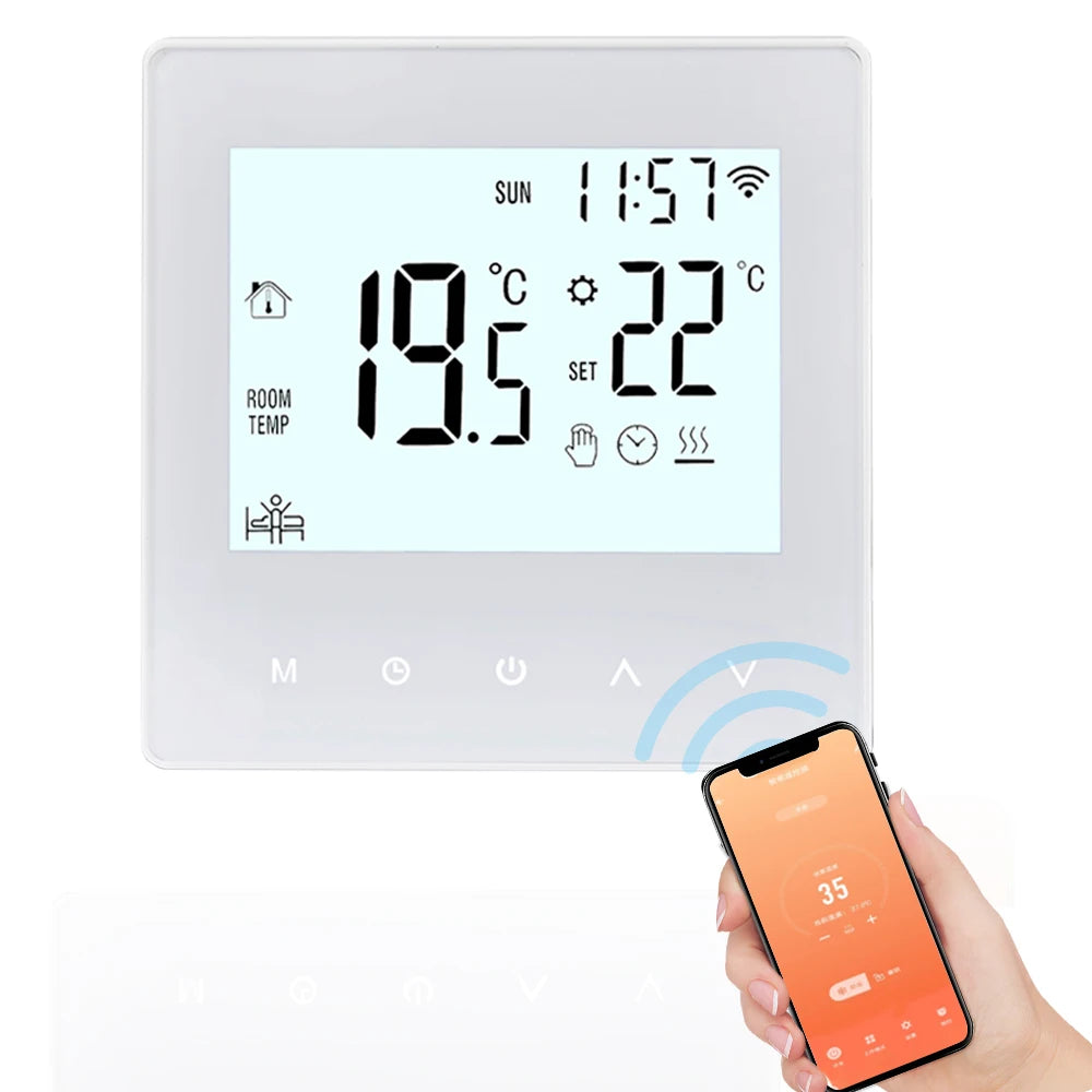 Smart Tuya WiFi Thermostat 3A/16A Digital Programmable Underfloor Heating Temperature Controller Intelligent Wall Thermostat