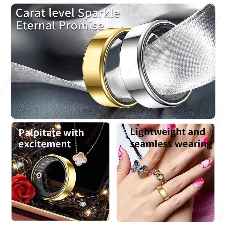 New Smart Ring Waterproof Health Monitor Smartring Take Photo Exercise Record Bluetooth Ring Birthday Gift Men Women