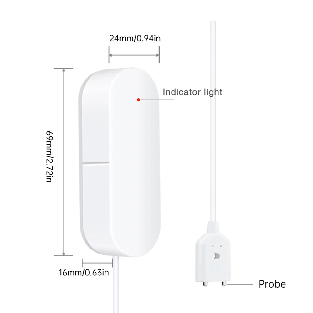 EWelink Zigbee Smart Water Leak Sensor Remote Monitor WiFi Water Overflow Level Detector Water Leak Sensor Security Sound Alarm