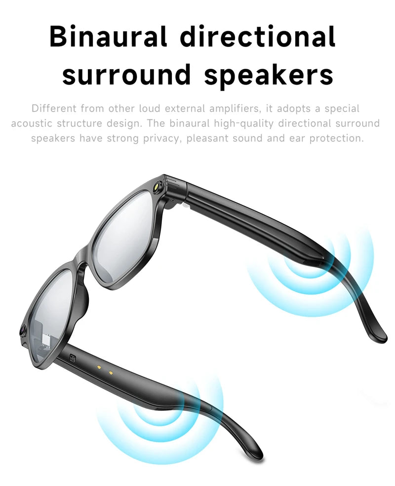 AI Smart Glasses 8 Million Camera Bluetooth Sunglasses Shoot Audio Call Video Music Player Multifunctional Smart Glasses