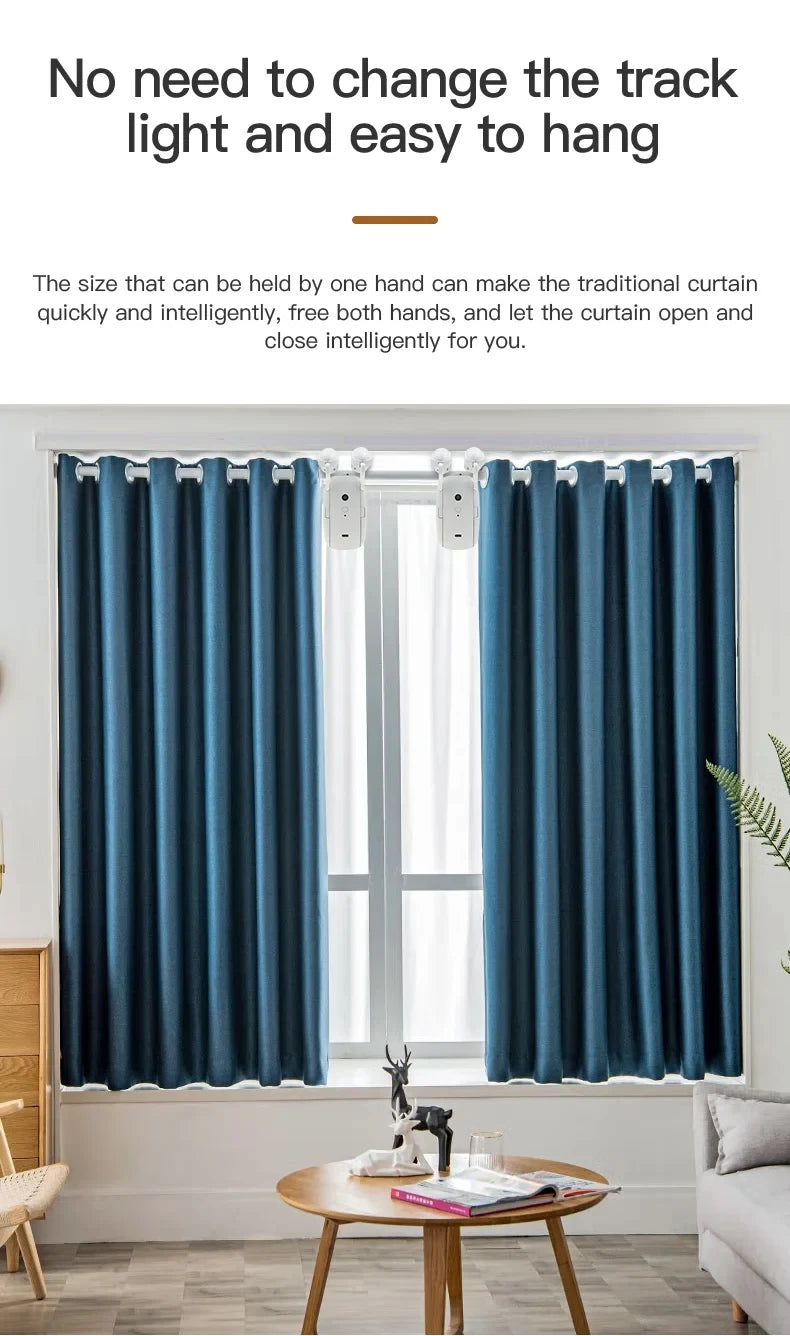 smart curtain opener WIFI/BL Smart Curtain robot Motor Roman Rod Rail Automatic Curtain Electric Curtain robot Remote Control